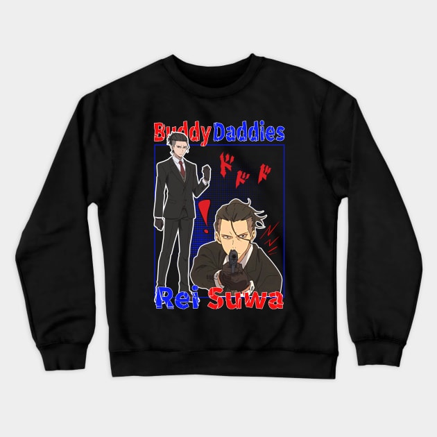 Rei Suwa Buddy Daddies Crewneck Sweatshirt by AssoDesign